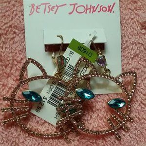 Betsey Johnson, Kitty, Cat , Earrings